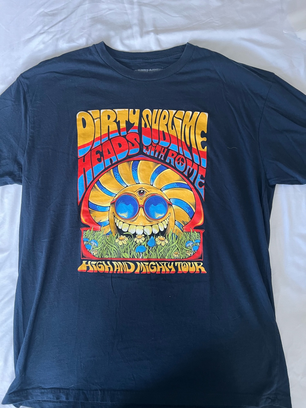 Dirty Heads Sublime with Romes Psychedelic Smiley Graphic Tee in Navy